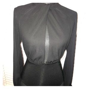 Black cut out bodysuit